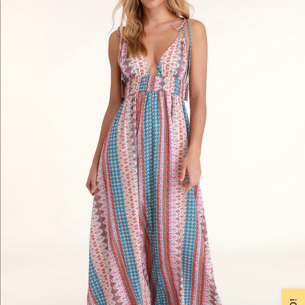 Maxin' Relaxin' Multi Print Maxi Dress